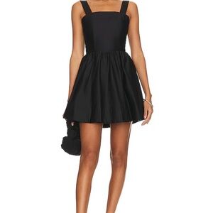 Alice + Olivia Black Cotton A-Line Mini Dress Size 14